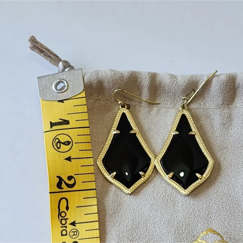 Kendra‎ Scott gold and Black Alex Drop Earrings
